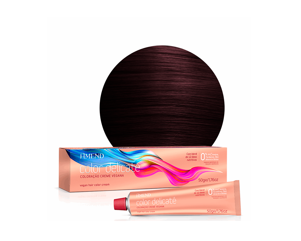 Amend Color Delicaté 4.62 Castanho Vermelho Irisado - 50g