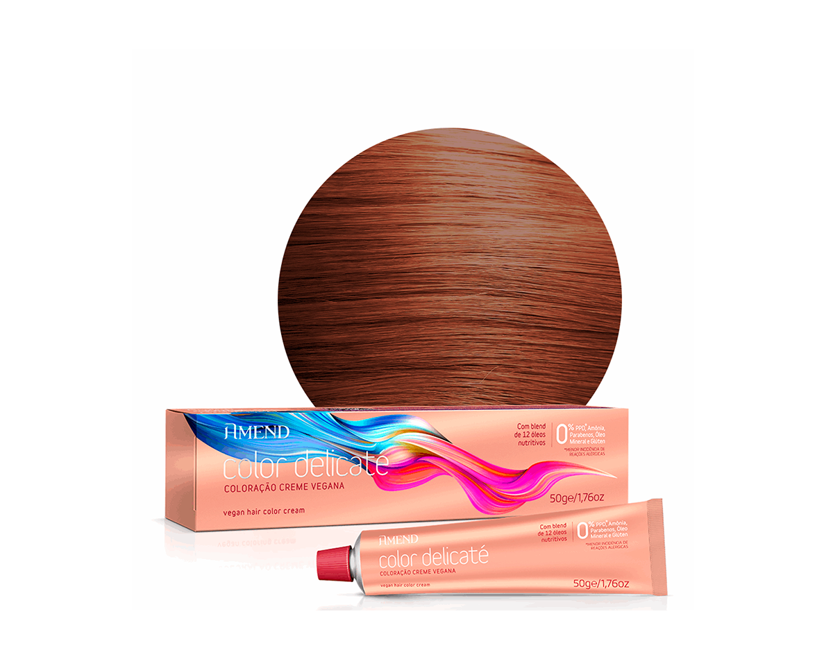 Amend Color Delicaté 7.43 Louro Médio Acobreado Dourado - 50g