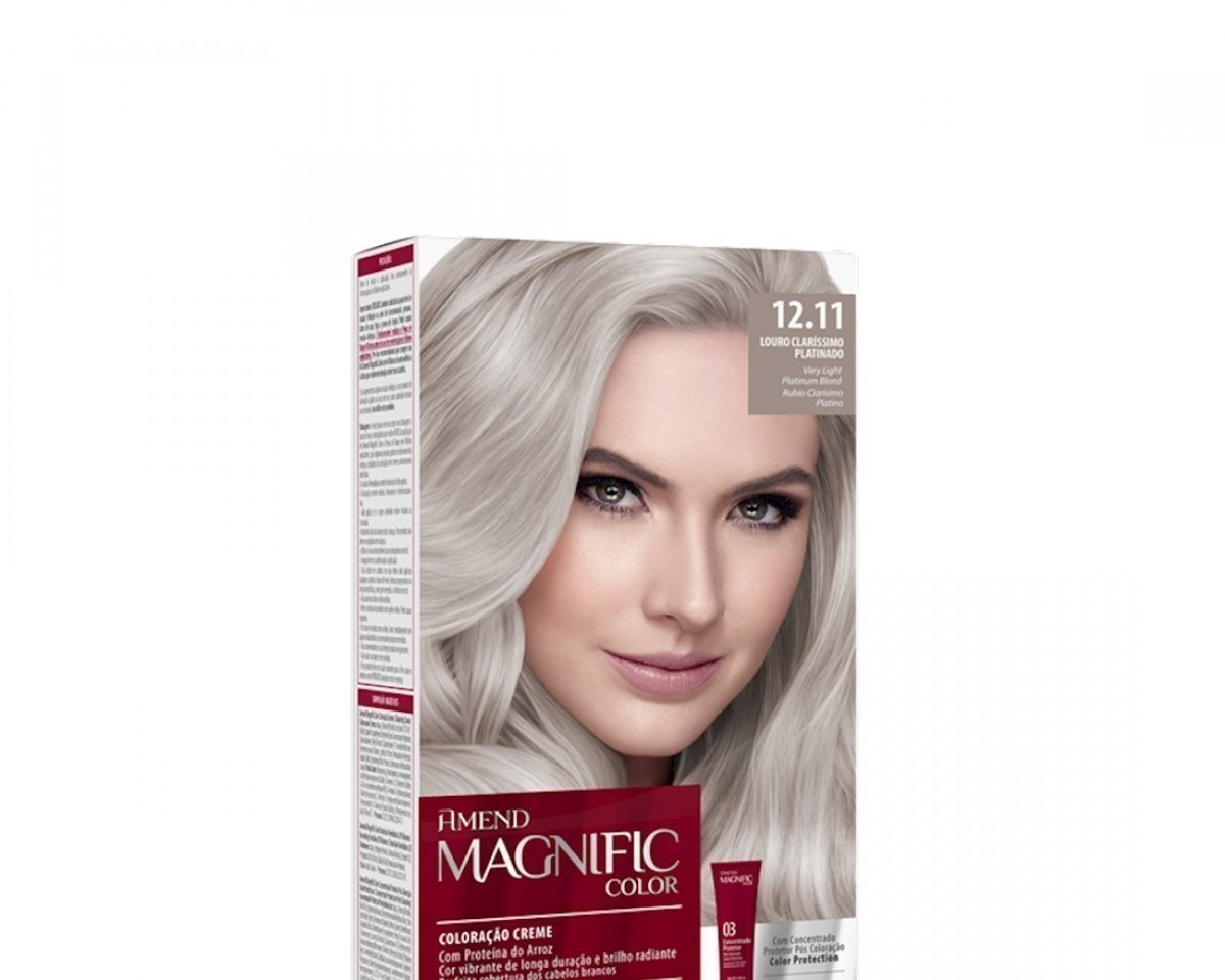 Coloração Creme 12.11 Louro Claríssimo Platinado Magnific Color Amend – Kit