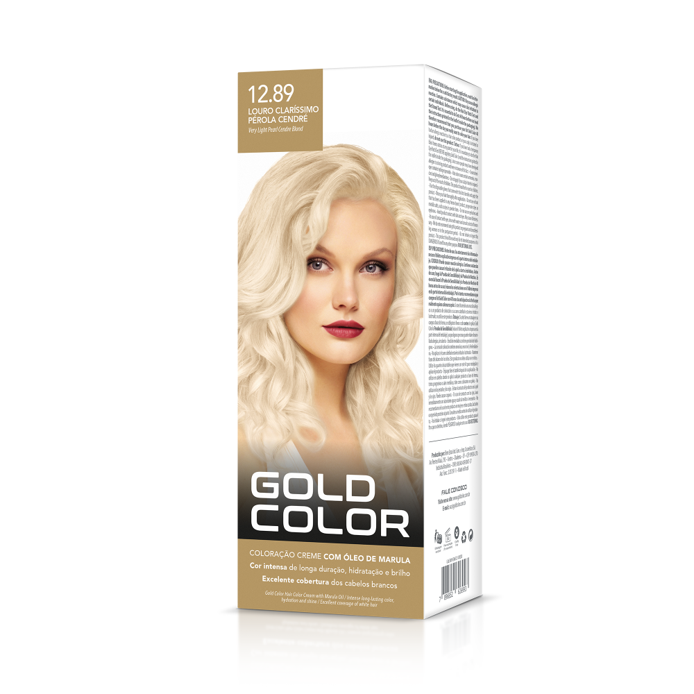 COLORAÇÃO CREME 12.89 LOURO CLARISSIMO PEROLA CENDRE GOLD COLOR