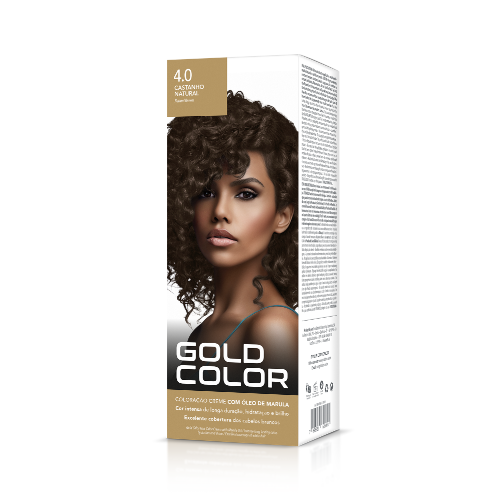 COLORAÇÃO CREME 4.0 CASTANHO NATURAL GOLD COLOR