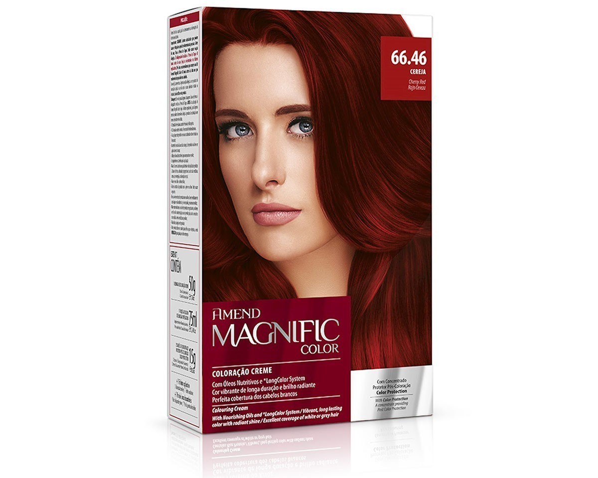 Coloração Creme 66.46 Cereja Magnific Color Amend – Kit
