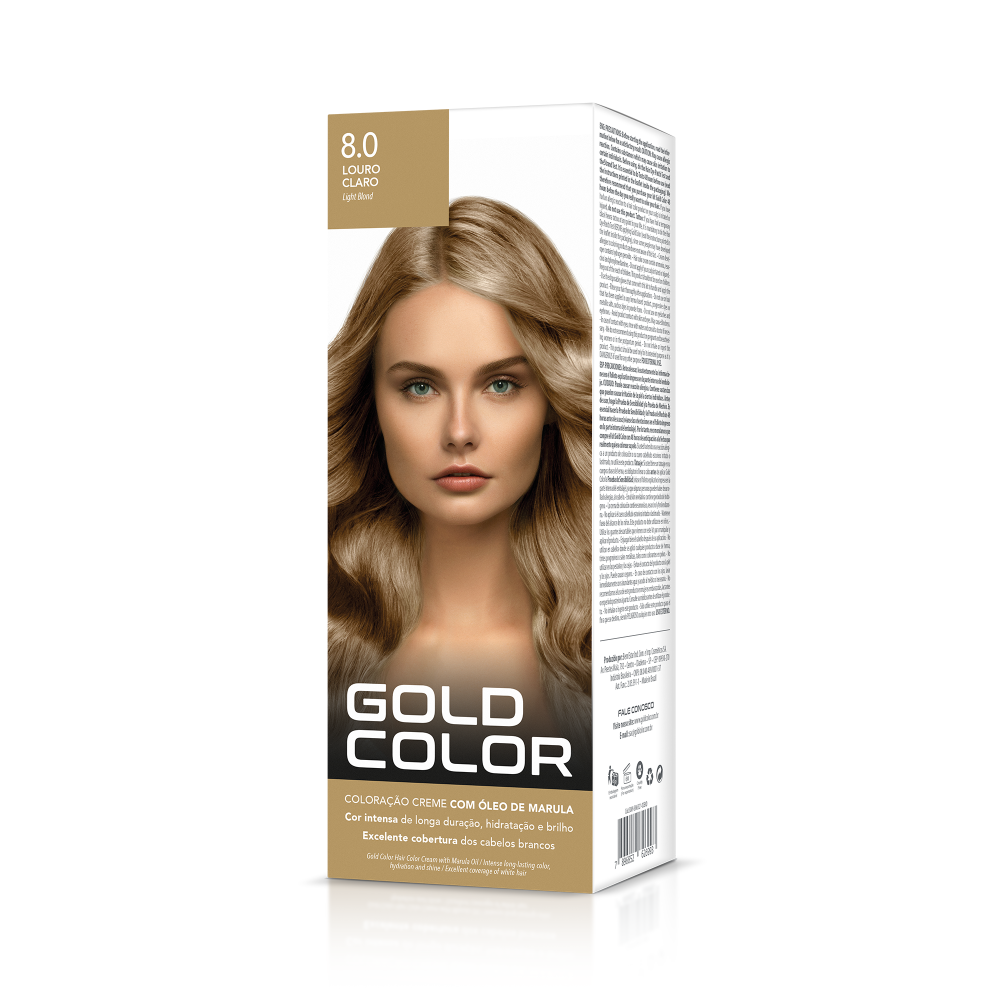 COLORAÇÃO CREME 8.0 LOURO CLARO GOLD COLOR