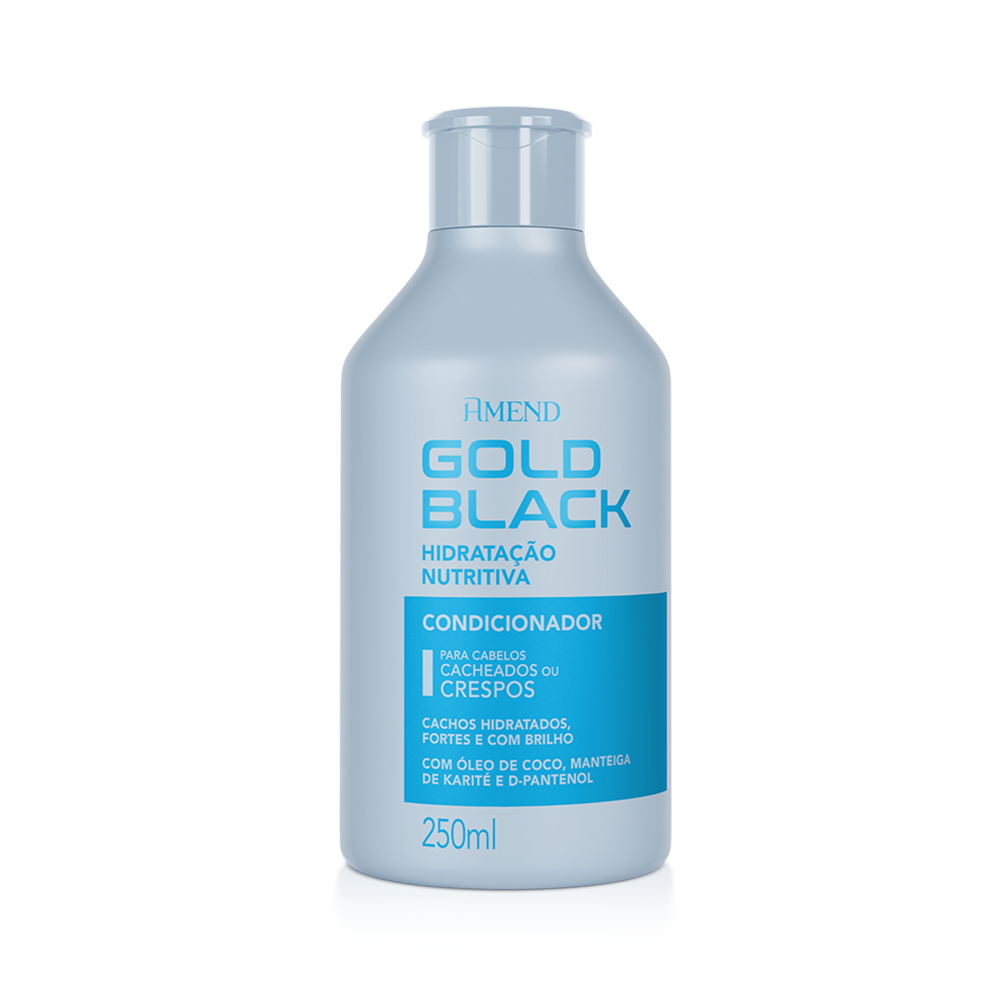 Condicionador Amend Gold Black Hidratação Nutritiva 250 ml