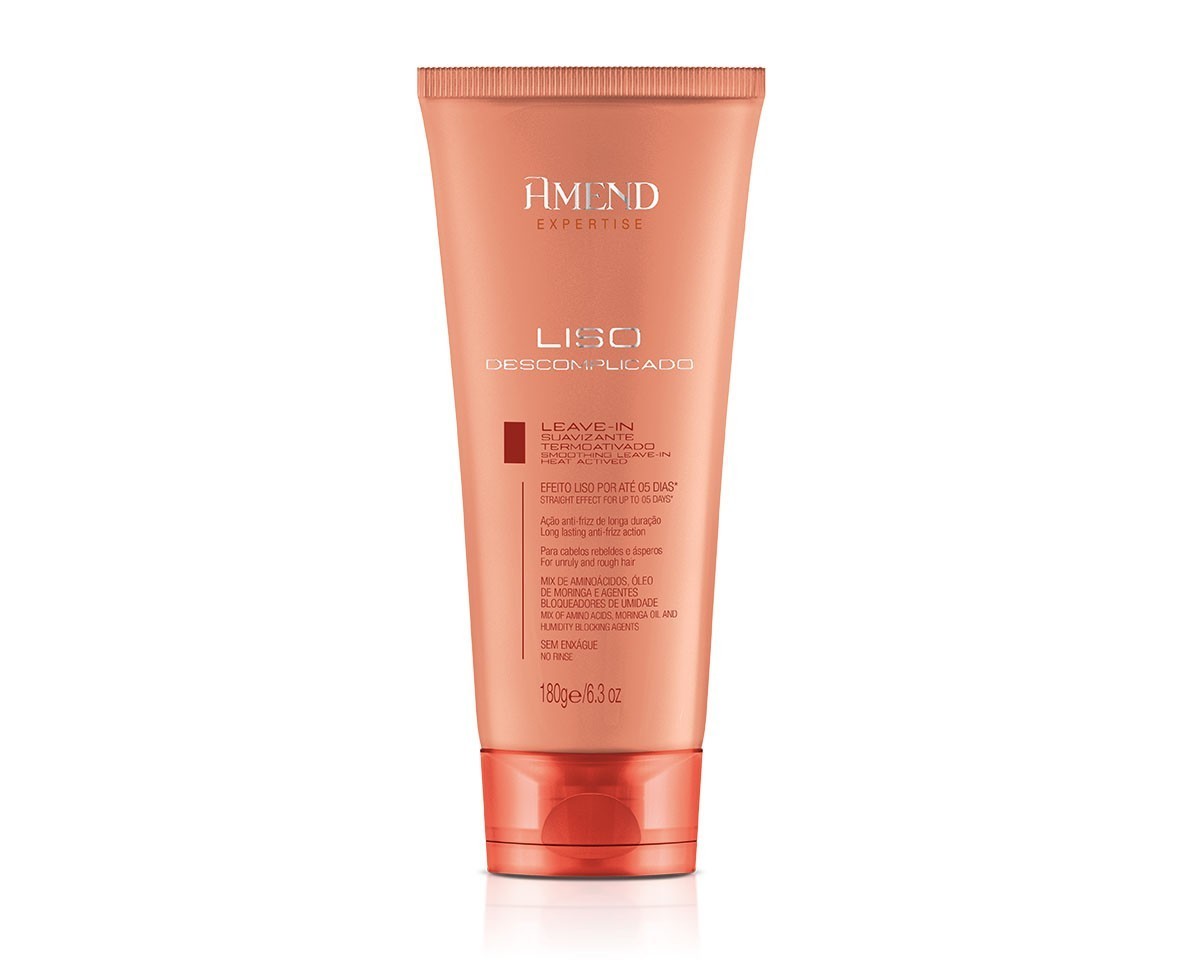 Leave-In Suavizante E Com Proteção Térmica Amend Expertise Liso Descomplicado 180G