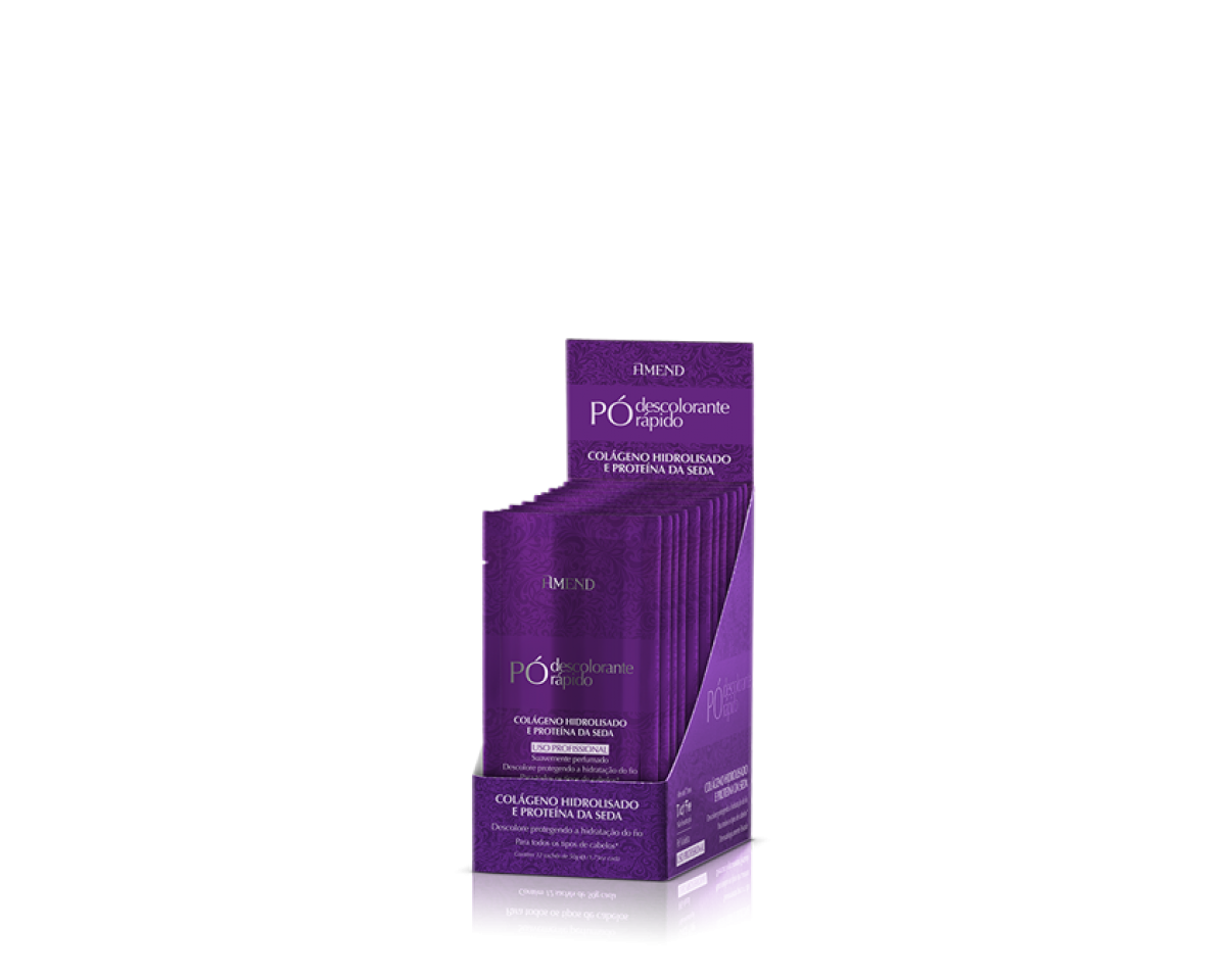 Collagen Decoloring Powder and Silk Protein - Display with 12 Sachets